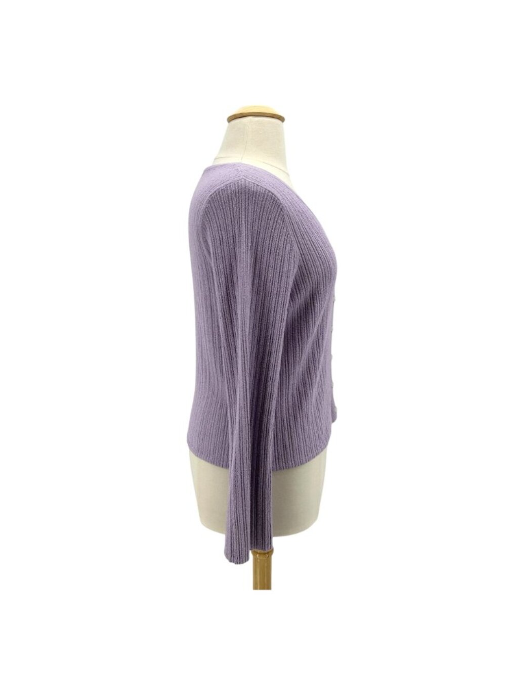 NEW Old Navy Womens XL Sweater Textured Knit Purple Button Cardigan V-Neck - Picture 4 of 9